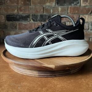 Asics Gel Nimbus 27 Cushioned Black Road Running Shoes Sneakers Women's 9.5 Wide